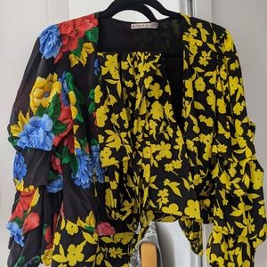 Dominica Wrap Top in Camellia Bouquet